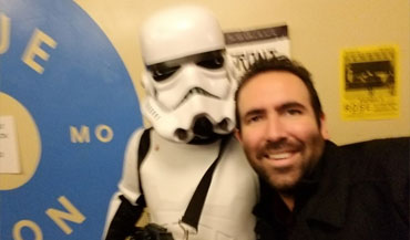 Leonardo Sanchez Miranda and a Storm Trooper